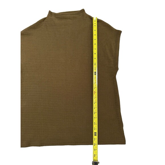 Madewell Oversized Funnelneck Tunic Top in Golden Spinach Size XS - Picture 6 of 8